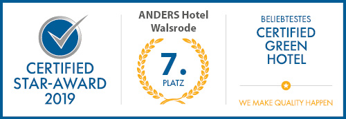 Beliebtestes Certified Green Hotel in Niedersachen - ANDERS Hotel Walsrode