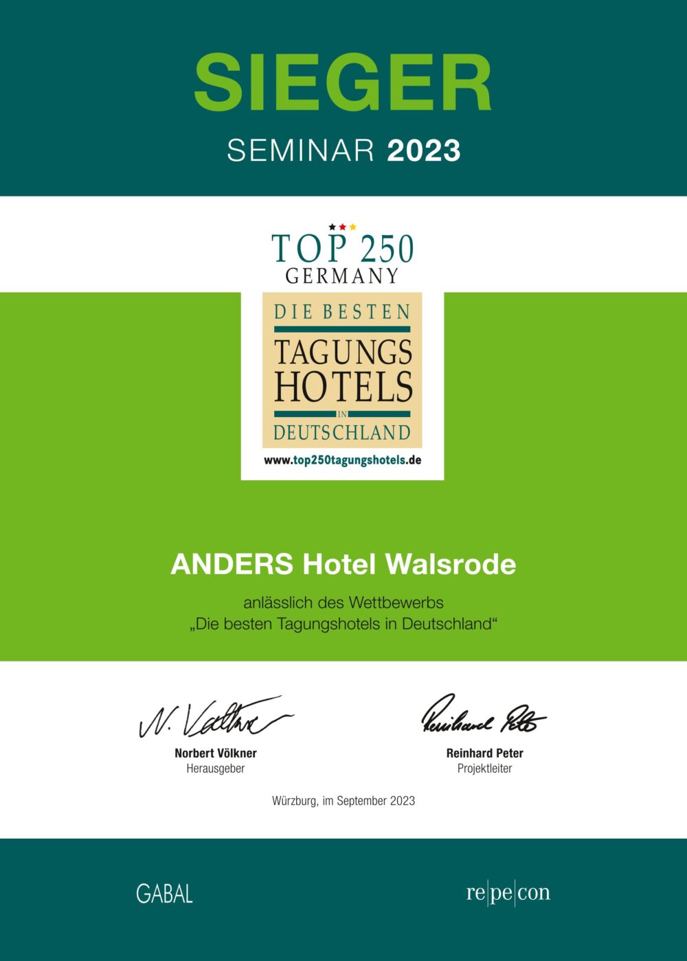 Auszeichnungen - ANDERS Hotel Walsrode